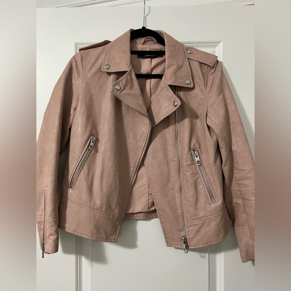 Zara Basic Faux Leather Biker Jacket (S) - Picture 2 of 6